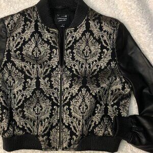 Gorgeous Lamarque one-of-a-kind moto jacket! Leather and Gold! Size S, small